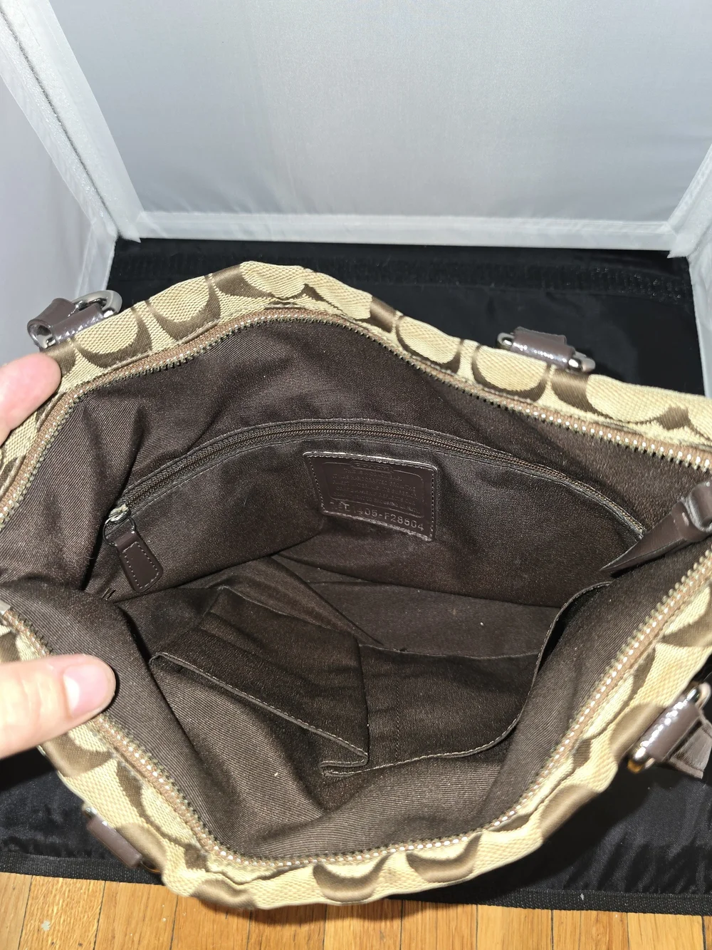 Coach Signature Canvas Tote Bag in Brown